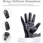 Adult Sex Glove Women G-Spot Stimulator Finger Vibrator Accessory Sm Sex Toy For Women Erotic Vaginal Clitoral Massage With Textured Raised Nubs Design For Couple Sex Play Waterproof Pvc Glove