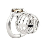 Medium Size Metal Male Chastity Device Ergonomic Design Hinged Ring Cock Cage Penis Lock Adult Game Sex Toys K1545 45Mm