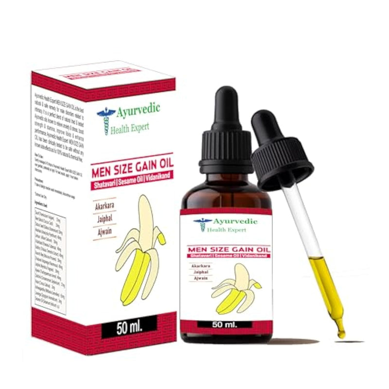 Sexual Oil For Men & Women – Boosts Libido, Enhances Pleasure & Intimacy – 100% Ayurvedic Formula Men Size Gain Massage Oil For Sex -Sexual Enhancement Erection Cream Penisgrowth Oil,1.6Oz