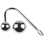 Bdsm Metal Anal Hook Butt Plug With With 2 Replaceable Solid Balls Anal Plug Sm Restraints Anal Gay Sex Toys For Man And Woman Adult Games