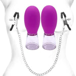 Nipple Clamps and Nipple Sucker Set,Breast Sucking Cup Erotic 2 Pcs Nipple Suction Vacuum Pump Pussy Clit Clitoris Simulator for Woman Adult Sex Toys (Nipple Sucker & Clamps)