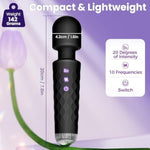 Silicone Clitoral Vibrator Wand for Women with 10 Vibration Modes and Rechargeable Design