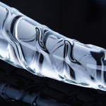 9.1 Inch Large Glass Realistic Dildo, Clear Wide Big Dildo Thick Anal Toy With Raised Texture With Silicone Suction Cup Base, Fat Dildo Adult Sex Toy, Xl Penis For Anal Prostate G-Spot Stimulation