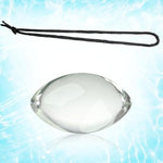 Glass Anal Plugs With Drawstring Egg-Shaped Crystal Butt Plug Prostate Massager For Women Men Couple (L)