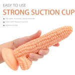 Monster Dildo Huge Realistic Dildo, Corn Style Waterproof Realistic Dildo Adult Sex Toy Anal Plug Textures Big Grain Corn Adult Sex Toy With Strong Suction Cup 8 Inch Flexible Soft Vegetable Dildos