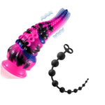 Tentacle Realistic Dildo G Spot Vibrator + 22Inch Super Long Anal Beads