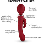 Classic G Spot Vibrator Sex Toys Clitoral Rabbit Vibrators Stimulator Dildo, Anal Adult Vibrator Dildos With 10 Powerful Vibrating Modes, Wand Massager Soft Silicone For Women Couple (Purple)