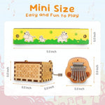 Kids Musical Instruments Set Ages 5-9, Harmonica Mini Kalimba Wooden Music Box, Music Gifts Musical Toys Instrument 4 5 6 7 8 9 + Year Old Girls