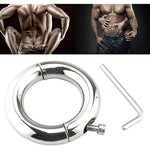 Male Penis Cock Ring Delay Head Glans Ring Stainless Steel Scrotum Ball Stretcher Weights Adult Sex Toys(Small)