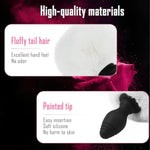 Bunny Tail Anal Plug Vibrator Silicone Butt Plug White Faux Fur Tail Plug Remote Control Design Sex Anus Rabbit'S Tail Trainer For Role Play Cosplay Women, Men And Couples, Cute Adult Sex Toys