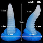 7.1” Realistic Monster Dildo Tentacle Anal Dildo With Strong Suction Cup Luminous Tentacle Dragon Dildo Soft Silicone G-Spot Dildos Anal Dildo Adult Sex Toys For Women Blue