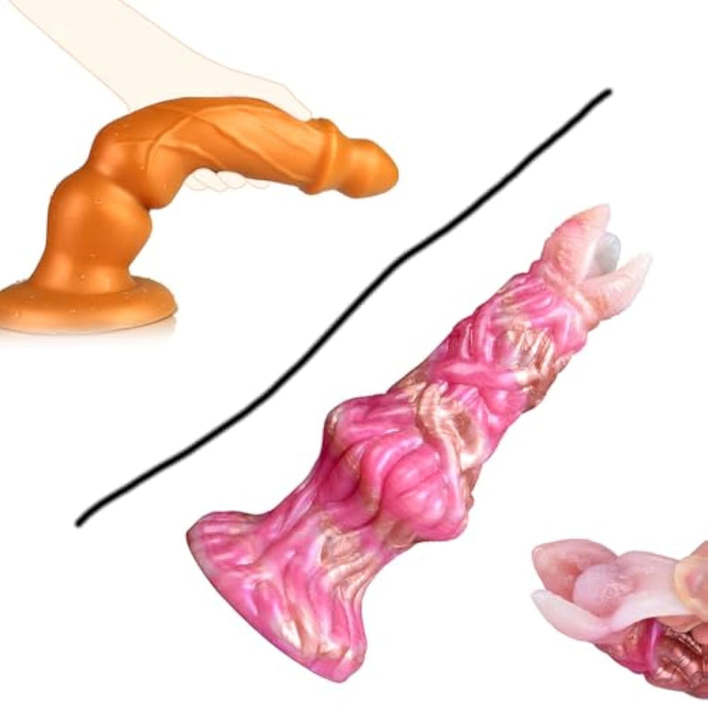 Anal Dildos, Monster Dildo With Powerful Suction Cup, Liquid Silicone Butt Plugs, Knot Dildo For Prostate Massage G-Spot Stimulation, Sex Toy For Men Women