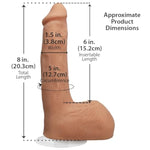 Doc Johnson Signature Series - Seth Gamble - 8 Inch Realistic ULTRASKYN Dildo with Removable Vac-U-Lock Suction Cup - F-Machine & Harness Compatible - for Adults Only, Vanilla