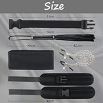 Sex Bondage Bdsm Kit, Adjustable Restraints 4Er Set With Doggy Position Sex Toys Adult Games Hand Cuffs, Nipple Clamps, Blindfold & Tickler Included(4 Pcs)