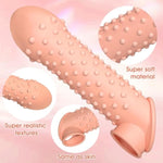 Penis Sleeve,Cock Sleeve Extension Sheath Penis Ring With Ball Stretcher For Enlarge Thicken, Reusable Penis Sleeve For Adult Male Sex Toys For Men Couple