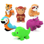 Rainforest Mold Free Bath Toys, 6 Pack | Sealed, No Hole Bath Toys Design Keeps Moisture Out | Soft, Squeezable & Float On Water | Easy-Grip Baby & Toddler Bath Toy | Great Baby Pool Toys