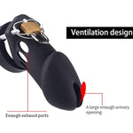 Chastity Cage Device For Men Breathable Chastity Devices Lightweight Silicone Sexual Wellness Male Cock Cage Sex Toys-Black1
