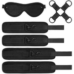 Bondage Restraint Hogtie Set, Handcuffs Ankle Cuffs And Blindfold Slut Spanking Paddle For Adults Sex Toys
