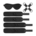 Bondage Restraint Hogtie Set, Handcuffs Ankle Cuffs And Blindfold, Large Spanking Paddle For Adults Sex Play Toys