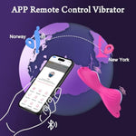 App Remote Control Vibrator- Novelties Clit Stimulator Butterfly Sit And Ride Women Sex Toy With 9+9 Vibration Modes,Dual Motor Wearable Clit Vibrator Adult Sex Toy For Female Pleasure Rose Pink