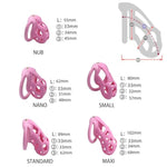 Resin Cock Cage Chastity Cage 3.0 Male Chastity Device With 4 Rings Penis Male Chastity Device Pink Chastity Cage Lightweight Chastity Cage For Man Penis Bondage Exercise Male Sex Toy?Nub?