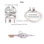 Stainless Steel Small Male Chastity Device Ergonomic Design Stealth Lock For Adults Solitary Extreme Confinement Cage S055 (2.17 Inch/ 55Mm)