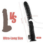 17.3'' Black Extra Long Dildo, Women Realistic Sex Toys