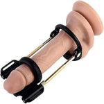 Penis Extender Stretcher Device Male Chastity Cage,Large Cock Cage Device With 3 Sizes Rings And Invisible Lock For Abstinence Man Penis Exercise Training Bondage Adult Sex Toys