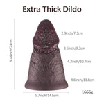 4.6 Inch Diameter Extra Wide Huge Dildo, 9.44 Inch Thick Realistic Short Dildos With Suction Cup, Silicone Large Butt Plug For P-Spot Stimulation, Xxxl Giant Fat Dildo For Experienced Players