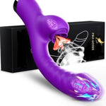 Strong 3 In 1 Tongue Licking Sucking Clitoris Vibrator Sex Toys For Women Clit Sucker Vacuum Vibro Dildo Female G Spot Clitoral Stimulator Sex