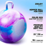 Hopper Ball, Hopping Toys For Kids, 22 Inch Bouncy Ball With Handle For Boys Girls Aged 10+, Inflatable Clouds Bounce Hopper Toy With Pump