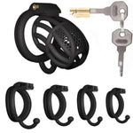 Premium Male Chastity Cage – Comfortable, Discreet & Secure Design For 24/7 Wear –Anti-Tamper Lock – Perfect For Control, Submission & Long-Term Use Male Chastity Device Black With Hook