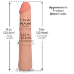 Doc Johnson The Realistic Dildo - 9 Inch ULTRASKYN Dong with Removable Vac-U-Lock Suction Cup - F-Machine and Harness Compatible Dildo - for Adults Only, Vanilla
