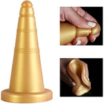 Super Soft Liquid Silicone Anal Plug Ice Cream Cones Exterior Design Adult Toy Vaginal Massage Prostate Stimulation Double Use Butt Plug For Man Woman Couple Masturbation Dildo Sex Toy (L)