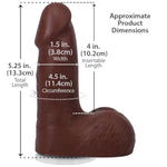 Doc Johnson The Realistic Dildo- 5 Inch ULTRASKYN with Removable Vac-U-Lock Suction Cup - F-Machine and Harness Compatible - for Adults Only, Chocolate