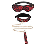 Lace Collar With Lead, Blindfold And Xoxo Spanking Paddle For Adults Bdsm Restraint Sex Toys