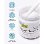 Boutique Quality Clear Gesso Primer for Acrylic Painting and Mixed Media Art, 8 oz Jar