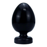 Black Color Egg-Shaped Anal Massager with Suction Cup for Adult Use, Available in 4 Different Sizes