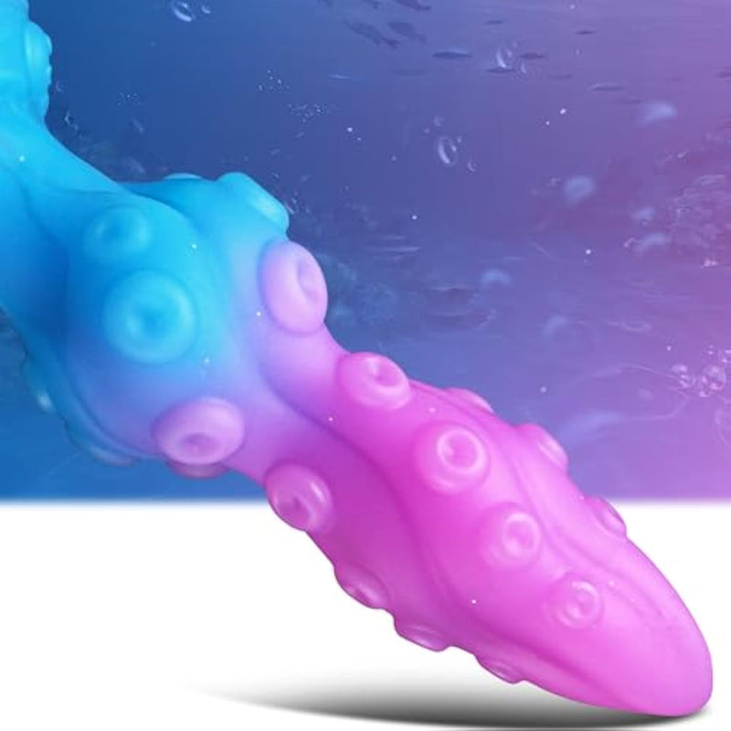 8.3" Tentacle Dildo With Knot, Soft Monster Fantasy Octopus Dildo With Strong Suction Cup, Animal Unicorn Horse Dildos Silicone Dragon Anal Toys For G-Spot Prostate, Adult Sex Toys For Women Men