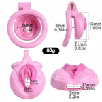 Sissy Toys Chastity Cage Set Sex Toy Male Cock Cages With 4 Different Sized Curved Rings And Invisible Lock Lightweight Resin Chasity Devices For Exercising Man'S Penis (B)
