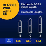 Custom Fit Condoms for Maximum Pleasure - Classic Size 53F: 6" Long