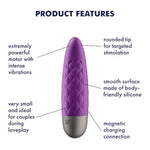 Ultra Power Bullet 5 Vibrator Sex Toy | Adult Toys For Women | Mini Clitoral Vibrator | Vibrating Sexual Pleasure Device | Stimulation Vibrators | Woman Sextoy (Violet)