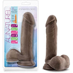 Adult Sex Toys – Au Naturel Sensa Feel Dual Density Realisitc Dildo – 8 Inch – Body Safe – Flexi Shaft Lifelike Penis, Suction Cup, Harness Compatible – Women, Men, Couples – Chocolate