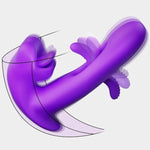Vibrator Adult Sex Toys For Women, 3 In 1 Tongue Thrusting Vibrators Dildo Rose Sex Toy With 7 Kissing And Flapping Modes, 10 Vibrating G Spot Vibrator Dildos For Women Couples Sex Toys