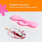 Sweet Vibrations The Perfect Match - Flexible Rabbit Vibrator Sex Toy With 10 Powerful Settings For Women & Couples, Waterproof, Rechargeable, Quiet, Vibrating Wand For Her Pleasure