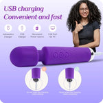 Vibrator Wand Sex Toys,Clit Stimulator Vibrators,Vibrator For Woman,Wand Massager Sex Toy,20 Patterns,8 Speeds Of Pleasure,Quiet Adult Sex Toys,Waterproof, For Women Partner Play Gifts (Purple)