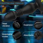 Wireless Telescopic Anal Vibrator with 10 Vibration Modes for Men and Women