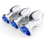 Jeweled Anal Plug, Fantasy Butt Plug Unisex Anal Stimulation Toy, G-Spot Adult Sex Toy For Women, Men And Couples (Blue S)