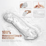 3 Size Reusable Penis Sleeve Penis Extender, Soft Clear Cock Sleeve Penis Extender Adult Sex Toys For Men Women, Durable Penis Enlarger Male Sex Toys For Couples Pleasure