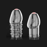 2Pcs Penile Sleeves Extended Men'S Fun Products Extended Transparent Crystal Opening Sleeves Set Adult Sex Toys